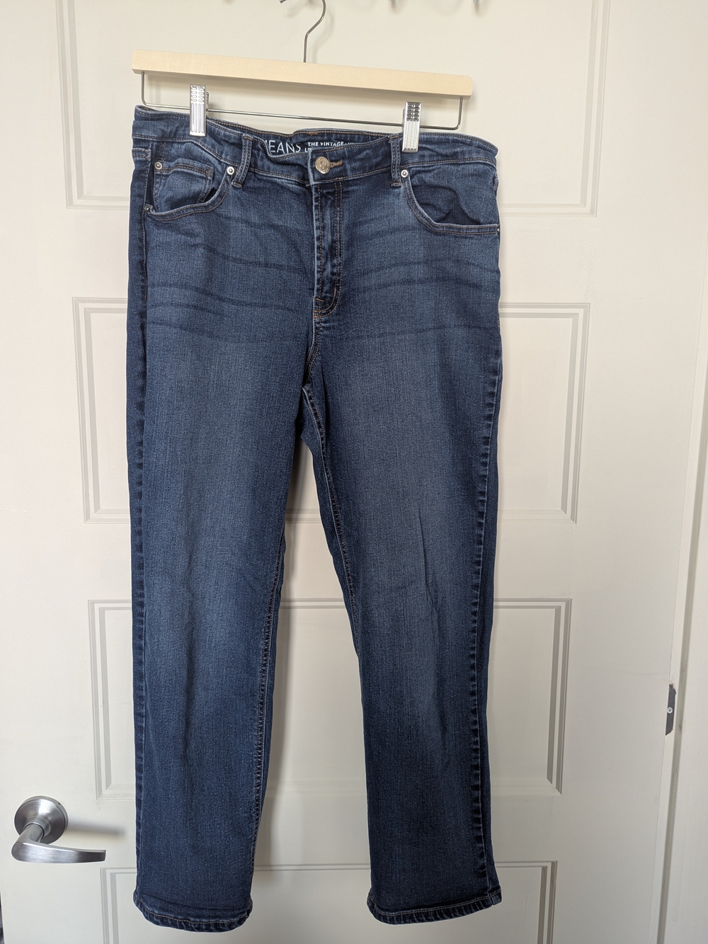 Classic Straight-Leg Women's Jeans in Dark Blue